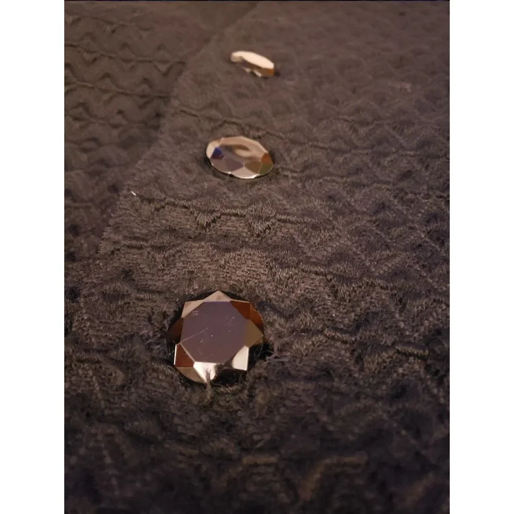 60s/70s‎ Black Textured Coat